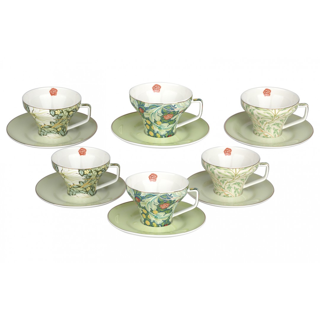 Lucky Art Sylva New Bone China Porselen 6lı Çay Fincanı Seti